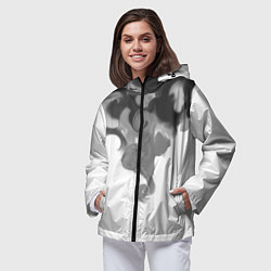 Ветровка с капюшоном женская Тёмный дым, цвет: 3D-черный — фото 2
