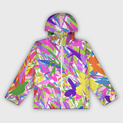 Ветровка с капюшоном женская Сочные краски лета и бабочки, цвет: 3D-белый