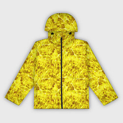 Ветровка с капюшоном женская Жёлтый лёд - текстура, цвет: 3D-черный