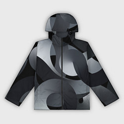 Ветровка с капюшоном женская Спирали абстракция, цвет: 3D-черный