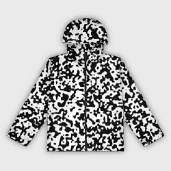 Ветровка с капюшоном женская Камуфляж Cowskin мелкий, цвет: 3D-черный