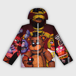 Ветровка с капюшоном женская Пять ночей Фредди, цвет: 3D-белый