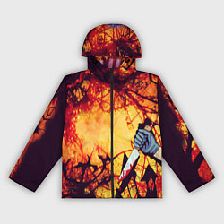 Ветровка с капюшоном женская В ночь на Хэллоуин, цвет: 3D-черный