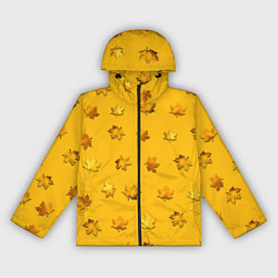 Ветровка с капюшоном женская Цвета осени: листья клена, цвет: 3D-черный