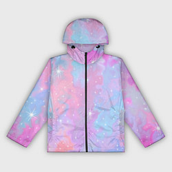 Ветровка с капюшоном женская Pink starry sky, цвет: 3D-черный