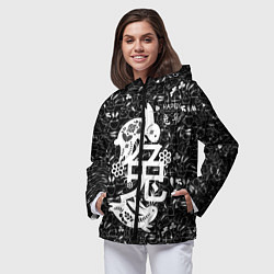 Ветровка с капюшоном женская Happy chinese new year, black bunnies, цвет: 3D-черный — фото 2