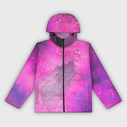 Ветровка с капюшоном женская Розово-сиреневый дым, цвет: 3D-черный