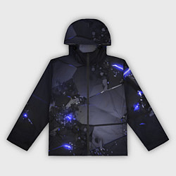 Ветровка с капюшоном женская Неоновые плиты, взрыв, цвет: 3D-черный