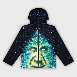 Ветровка с капюшоном женская Мудрое Новогоднее Дерево, цвет: 3D-черный