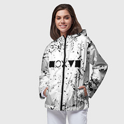 Ветровка с капюшоном женская Безразличие, цвет: 3D-черный — фото 2