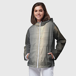 Ветровка с капюшоном женская Нержавейка - текстура, цвет: 3D-белый — фото 2