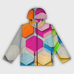 Женская ветровка Абстрактные разноцветные геометрические фигуры