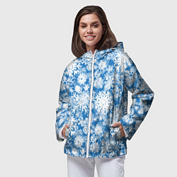Ветровка с капюшоном женская Снежок, цвет: 3D-белый — фото 2
