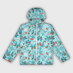 Ветровка с капюшоном женская Зимняя природа, цвет: 3D-белый