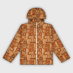 Ветровка с капюшоном женская Этнический рисунок с костями, цвет: 3D-белый