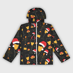 Ветровка с капюшоном женская Брызги шампанского, цвет: 3D-белый