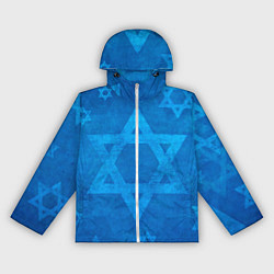 Ветровка с капюшоном женская Звезды Давида, цвет: 3D-белый