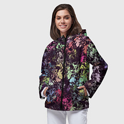 Ветровка с капюшоном женская Яркие краски, цвет: 3D-черный — фото 2
