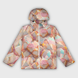 Женская ветровка Текстура розового мрамора на камнях