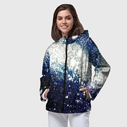 Ветровка с капюшоном женская Необъятные просторы вселенной, цвет: 3D-черный — фото 2