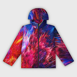 Женская ветровка Красно-синие брызги краски