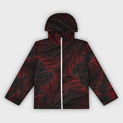 Ветровка с капюшоном женская Бордовые разводы, цвет: 3D-белый