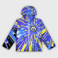 Ветровка с капюшоном женская BMW - neon pattern - Germany, цвет: 3D-белый