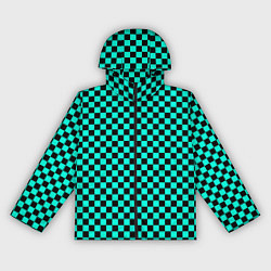 Ветровка с капюшоном женская Принт квадраты, цвет: 3D-черный