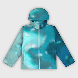 Ветровка с капюшоном женская Волны в море, цвет: 3D-белый