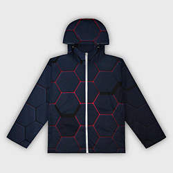 Ветровка с капюшоном женская Светящиеся стальная броня, цвет: 3D-белый