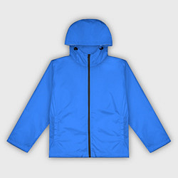 Ветровка с капюшоном женская Однотонный неоновый синий цвет, цвет: 3D-черный