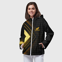 Ветровка с капюшоном женская Honda inscription, цвет: 3D-белый — фото 2