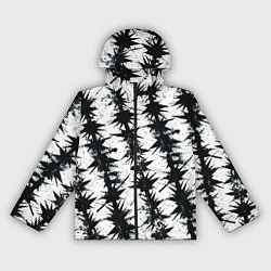 Ветровка с капюшоном женская Паттерн с колючей проволокой, цвет: 3D-черный