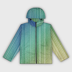 Ветровка с капюшоном женская Градиент полосы зеленый, цвет: 3D-черный