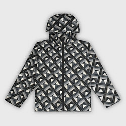 Ветровка с капюшоном женская Текстура металла, цвет: 3D-черный