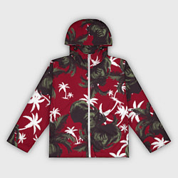 Ветровка с капюшоном женская Пальмы и Давид Микеланджело, цвет: 3D-белый