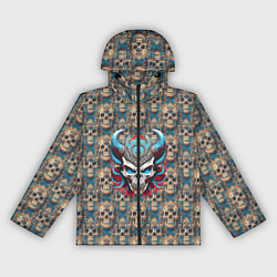 Ветровка с капюшоном женская Царь скелетов, цвет: 3D-черный