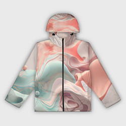 Ветровка с капюшоном женская Нюдовый всплеск, цвет: 3D-черный