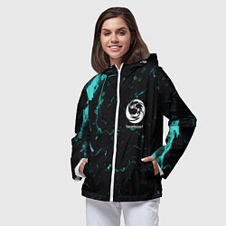 Ветровка с капюшоном женская Beastcoast абстракт, цвет: 3D-белый — фото 2