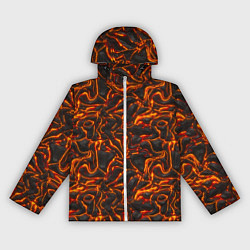 Ветровка с капюшоном женская Огненная лава, цвет: 3D-белый