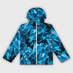 Ветровка с капюшоном женская Кристаллическая текстура, цвет: 3D-белый