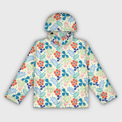 Женская ветровка Цветочки листочки