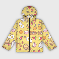 Ветровка с капюшоном женская Вкусняшка, цвет: 3D-черный