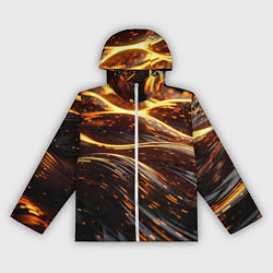 Ветровка с капюшоном женская Золотые волны, цвет: 3D-белый