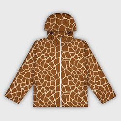 Ветровка с капюшоном женская Пятнистая шкура жирафа, цвет: 3D-белый