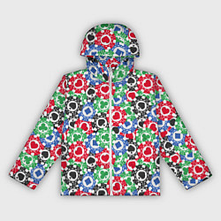 Ветровка с капюшоном женская Фишки, Ставки, Покер, цвет: 3D-белый