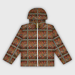 Ветровка с капюшоном женская Разноцветные мозаичные кубы, цвет: 3D-белый