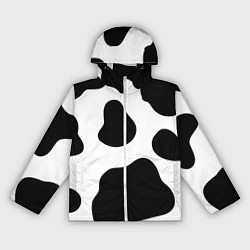 Ветровка с капюшоном женская Принт - пятна коровы, цвет: 3D-белый