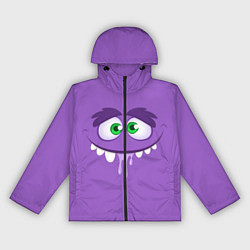 Ветровка с капюшоном женская Глупое лицо монстра, цвет: 3D-черный