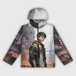 Ветровка с капюшоном женская Местный хулиган, цвет: 3D-черный